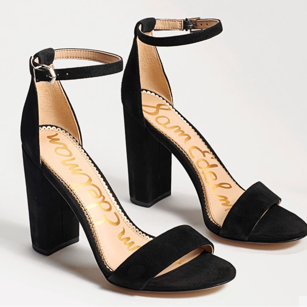 Sam Edelman Yaro Black Block Heels, Size 8
